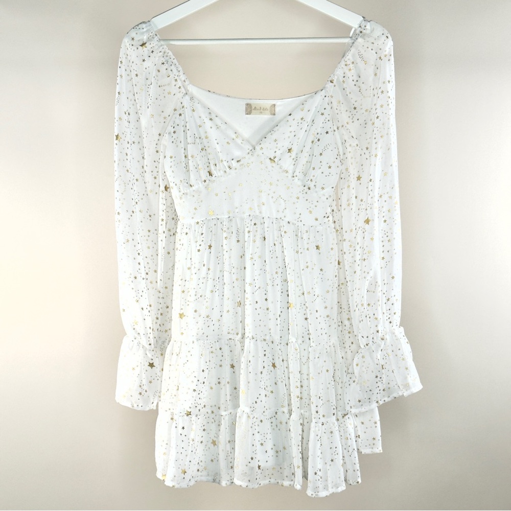 Altar’d State Gold Star Babydoll Dress Size XS - Picture 5 of 5
